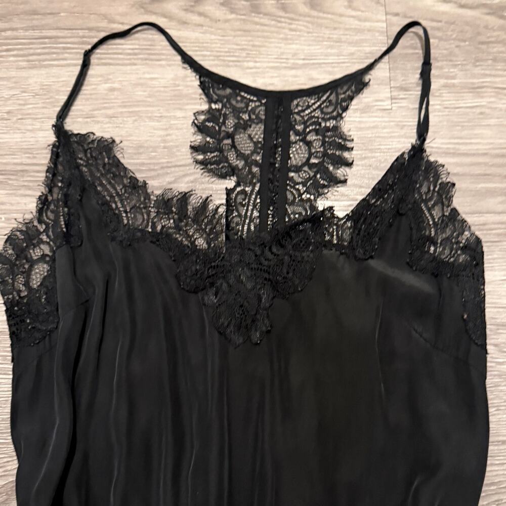 Gold Hawk Coco Black Lace Romper Silk Whimsigoth Sexy Medium Lace Luxury Chic - Picture 4 of 10